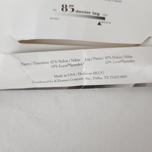 Vintage JC Penney Subtle Shaper Pantyhose Nylons Queen Tall Navy Control Support - Picture 5 of 7